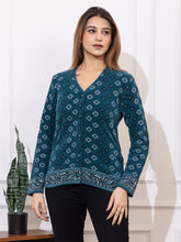 2900 Sea Green V Neck Acrylic Wool Warm Cardigan for Women TWENTY ME