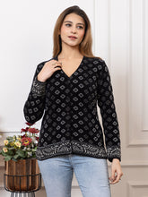2900 Black V Neck Acrylic Wool Warm Cardigan for Women TWENTY ME