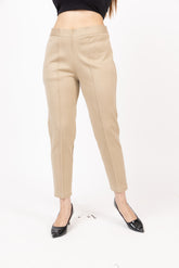 1316 Beige Wool Trouser Regular Fit Women Winter Wear TWENTY ME