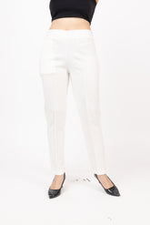 1316 White Wool Trouser Regular Fit Women Winter Wear TWENTY ME