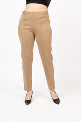 1316 Camel Wool Trouser Regular Fit Women Winter Wear TWENTY ME