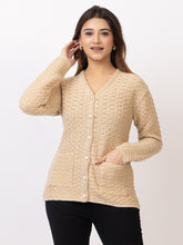 2384 Fawn V neck Cardigan winter wear TWENTY ME