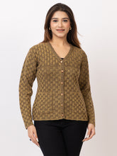 2394 Mustard V neck Cardigan winter wear TWENTY ME