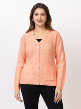 2394 Pink V neck Cardigan winter wear TWENTY ME