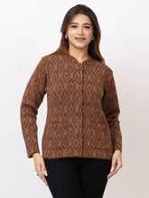 2845 Brown Crew Neck Cardigan winter wear TWENTY ME