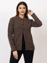 2405 Brown Crew Neck Cardigan winter wear TWENTY ME