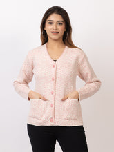 2870 Pink V Neck Cardigan winter wear TWENTY ME