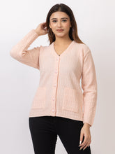 2410 Pink V Neck Cardigan winter wear TWENTY ME