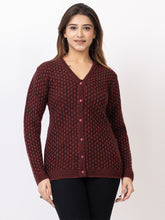 2388 Rust V neck Cardigan winter wear TWENTY ME