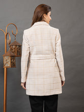 TWENTY ME Women's Elegant Chennile fabric Single Breasted Coat | Classic Notch Lapel Coat (4387)