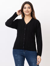 2380 Black V neck Cardigan winter wear TWENTY ME