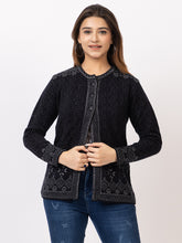 2868 Black Crew Neck Cardigan winter wear TWENTY ME