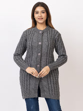 4661 Grey Crew Neck Cardigan winter wear TWENTY ME