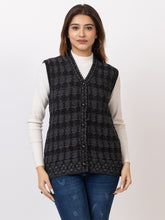 1263 Black Sleeveless Cardigan Winter Wear TWENTY ME