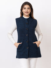 4228 Navy Sleevless Nehru Jacket Twenty Me Winter Wear