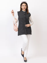 4228 Black Sleevless Nehru Jacket Twenty Me Winter Wear