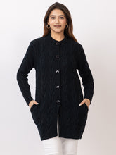 4689 D Navy Crew Neck Cardigan winter wear TWENTY ME