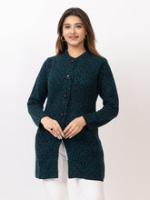 4662 D Green Crew Neck Cardigan winter wear TWENTY ME