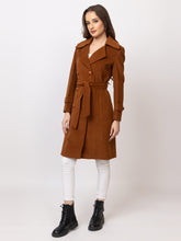 4336 Dark Camel Long Coat Winter Wear TWENTY ME