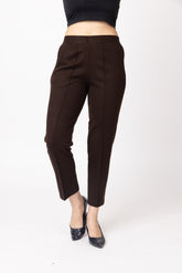 1316 Brown Wool Trouser Regular Fit Women Winter Wear TWENTY ME