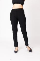 1316 Black Wool Trouser Regular Fit Women Winter Wear TWENTY ME