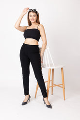 1316 Navy Wool Trouser Regular Fit Women Winter Wear TWENTY ME