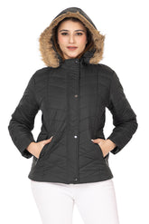 8044 Casual Nylon Full Sleeve Women's Jacket Winter Wear TWENTY ME