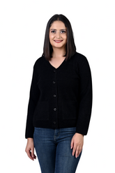 2286 Black Cardigan Full Sleeve with Button-Closure TWENTY ME