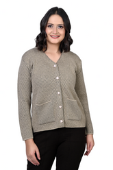 2286 Camel Cardigan Full Sleeve with Button-Closure TWENTY ME