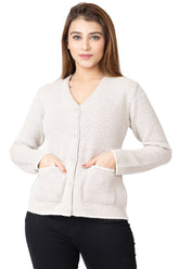 2286 White Cardigan Full Sleeve with Button-Closure TWENTY ME