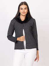 2901 Black Twenty Me Winter Casual Wear Womens Cardigan