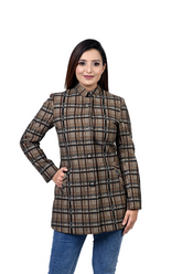 4132 Mustard Wool Blend Long Blazer Winter wear TWENTY ME