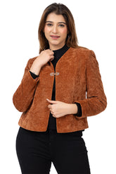 4179 Brown Waistcoat Winter Wear Casual Tweed Full Sleeve TWENTY ME