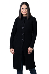 4328 Black Extra Long Cardigan winter wear TWENTY ME
