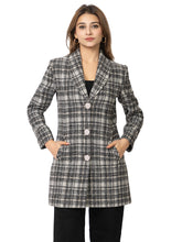 4348 Grey Acrylic Blend Self Design Coat Winter Wear TWENTY ME