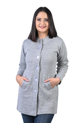 4432 Grey Long Cardigan winter wear TWENTY ME