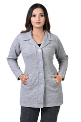 4433 Grey Long Cardigan winter wear TWENTY ME