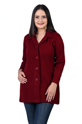 4433 Maroon Long Cardigan winter wear TWENTY ME