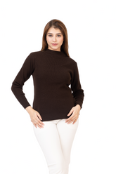 6040 Brown Women's Long Sleeve Tops Brown