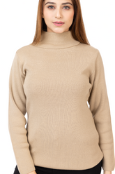 6041 Beige Soft And Warm High Neck Skivvy Winter Wear TWENTY ME