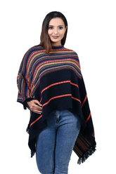 6447 Navy women wear Ponchu Winter Wear TWENTY ME