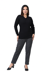 6505 Black Top Casual Wear Soft & Warm Acrylic Lycra Full Sleeve Winter Wear TWENTY ME