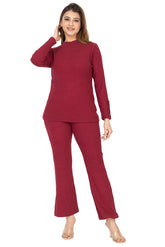 6596 Maroon Cord Set Winter Wear TWENTY ME