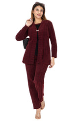 6706 Maroon Cord Set Winter Wear TWENTY ME