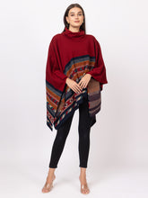 7111 Mehroon Twenty Me Winter Casual Wear Women's poncho
