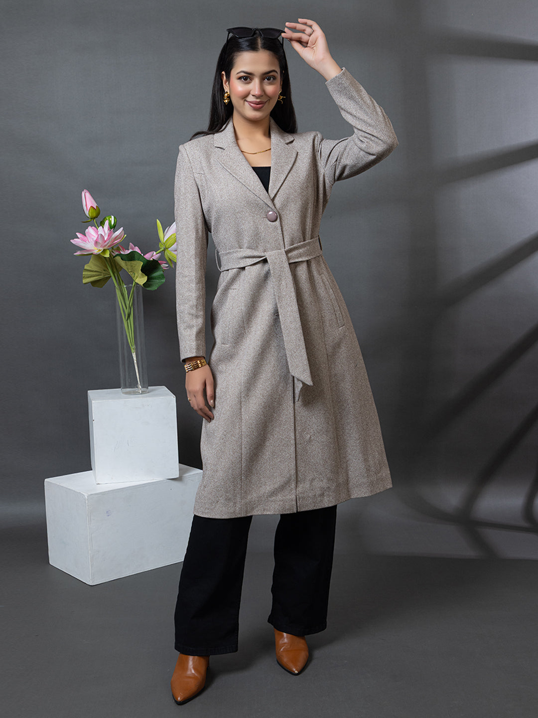 4482 Wool Blend Long Coat Winter Wear TWENTY ME
