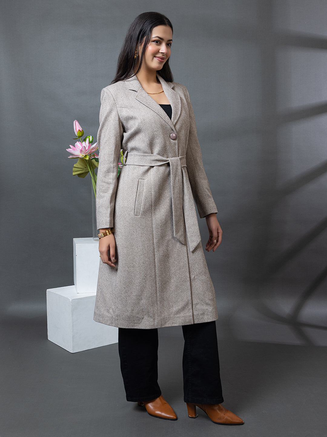 4482 Wool Blend Long Coat Winter Wear TWENTY ME