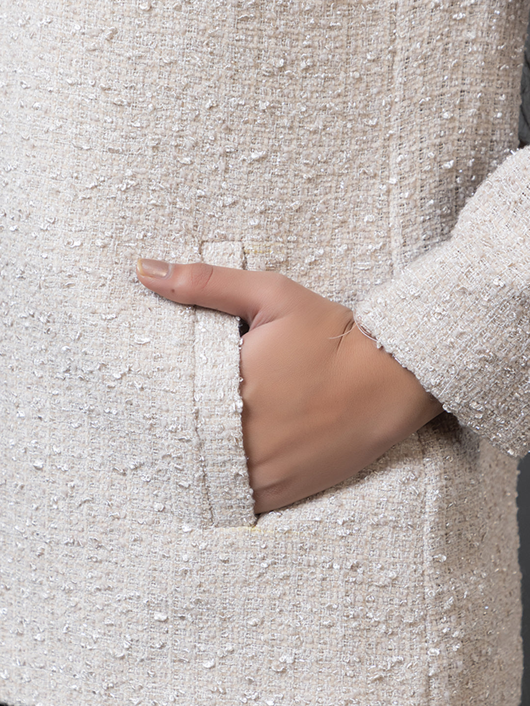 4373 Wool Blend Fur Collar Blazer Winter Wear TWENTY ME