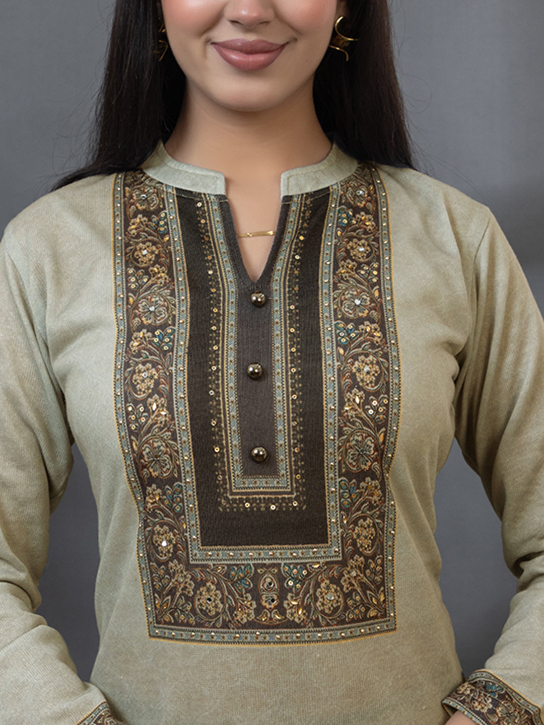 5437 Self Design Wool Blend Women's Kurti Set TWENTY ME