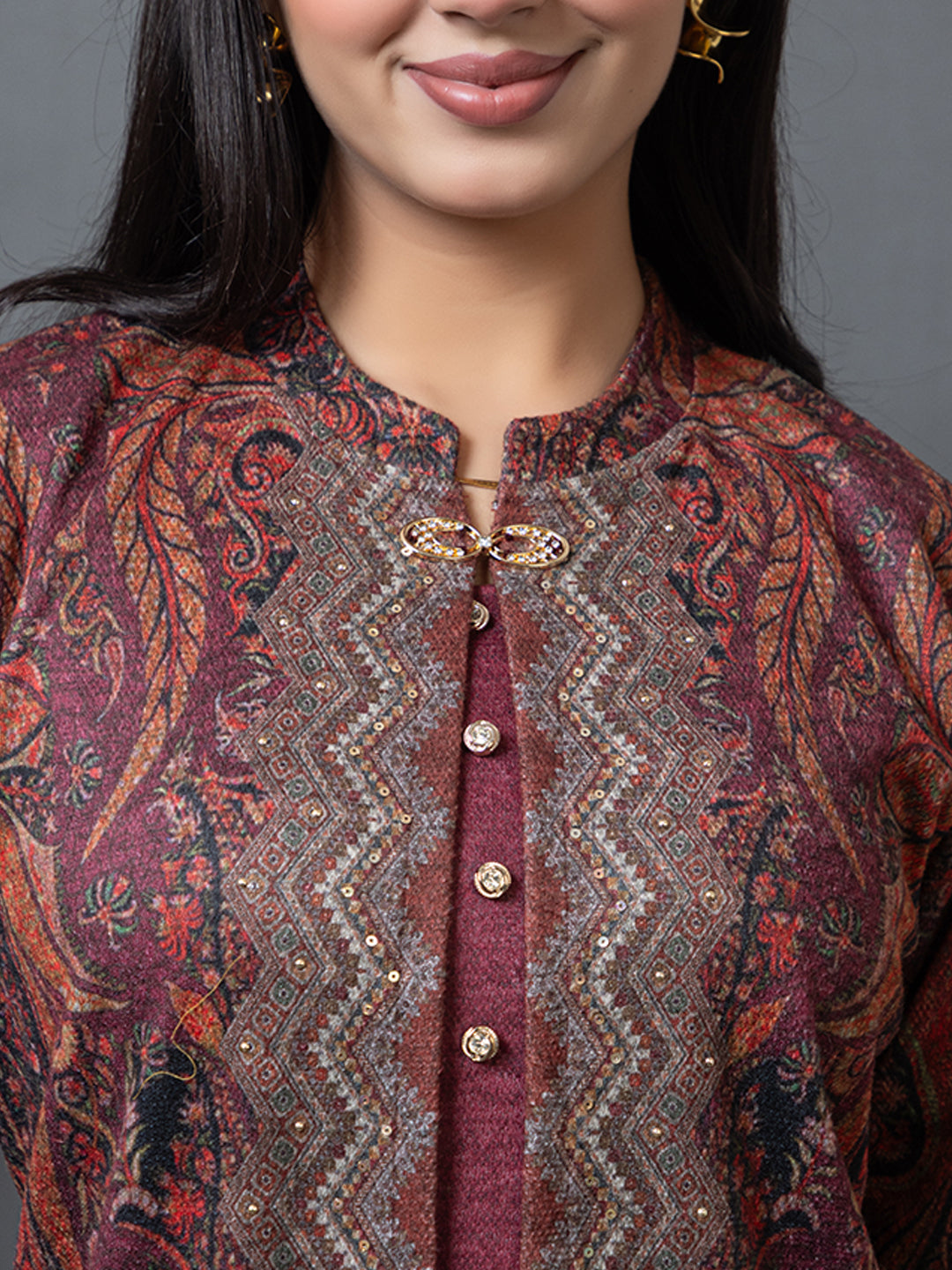 5431 Self Design Wool Blend Women's Kurti Set TWENTY ME